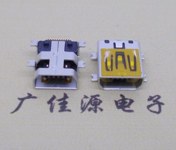 绍兴迷你USB插座,MiNiUSB母座,10P/全贴片带固定柱母头