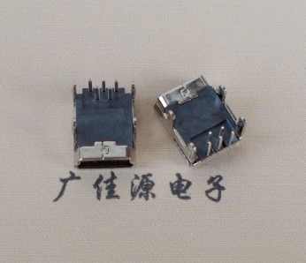 绍兴Mini usb 5p接口,迷你B型母座,四脚DIP插板,连接器