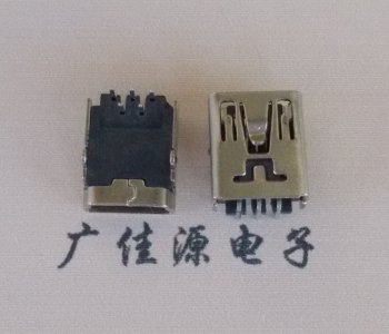 绍兴MINI USB前两脚插座 90度卧式 端子DIP针脚定义