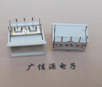绍兴USB接口2.0连接器.3p端子加护套防尘母座