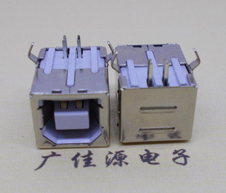 绍兴USB BF90度母座 打印机接口 卧式插板DIP白胶