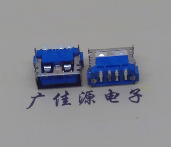 绍兴AF短体10.0接口 蓝色胶芯 直边4pin端子SMT
