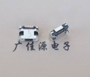 绍兴迈克小型 USB连接器 平口5p插座 有柱带焊盘