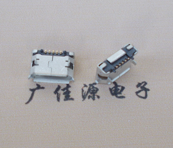 绍兴Micro USB 5pin接口 固定脚距6.4插板有柱卷边