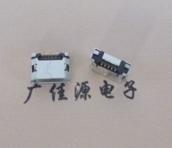 绍兴MICRO USB接口 90度卧式母座 插板有柱直边