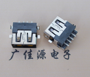 绍兴 USB母座 贴片沉板3.5/4.9 直口/卷口铜壳/铁壳