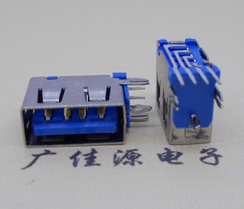 绍兴USB 测插2.0母座 短体10.0MM 接口 蓝色胶芯