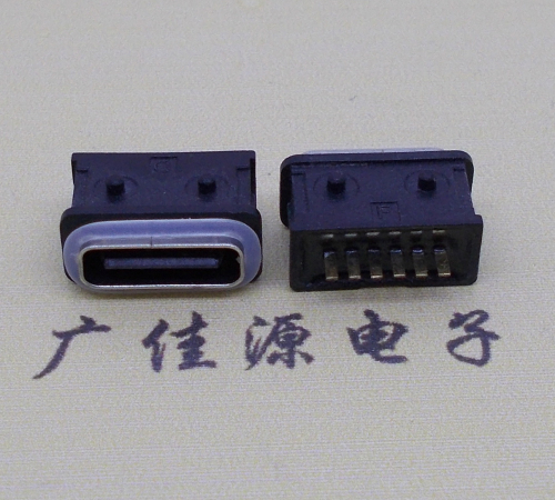绍兴防水type-c6p母座立式直插带定位住连接器
