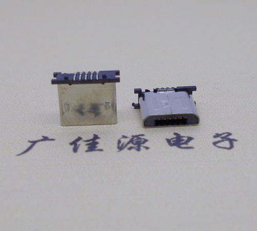绍兴MICRO USB 5P公头短体5.6mm立贴带柱无卡勾