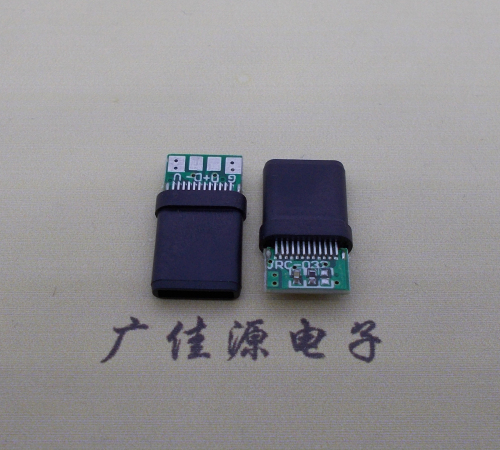 绍兴type c24p带板测试公头,全塑结构充电数据公座usb 3.1连接器