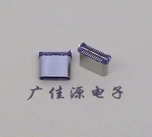 绍兴USB TYPE-C接口短体24P公头立式贴板高度H=8.0mm 高速数据传输快充电款