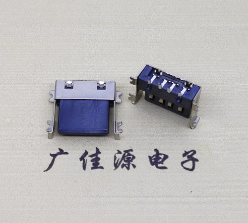 绍兴薄胶芯母座 USB2.0卧式贴板A母10.0短体尺寸